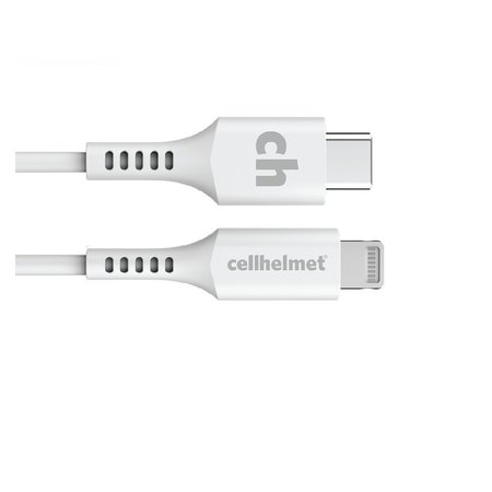 CELLHELMET USB C to Apple Lightning Cable 3ft, White CABLE-R-LIGHT-TYPE-C-3